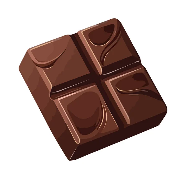 Значок Сладкой Шоколадной Закуски Изолированная Векторная Иллюстрация — стоковый вектор