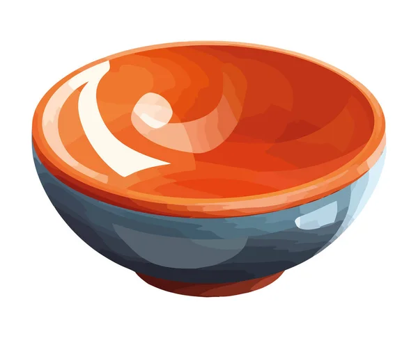 Keramik Keramik Schale Küche Ikone Isoliert — Stockvektor