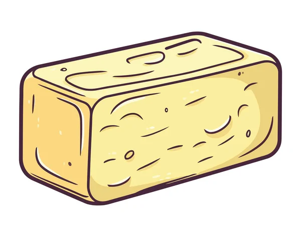 Čerstvý Gurmánský Sýr Symbolizuje Ikonu Zdravé Výživy Izolované — Stockový vektor