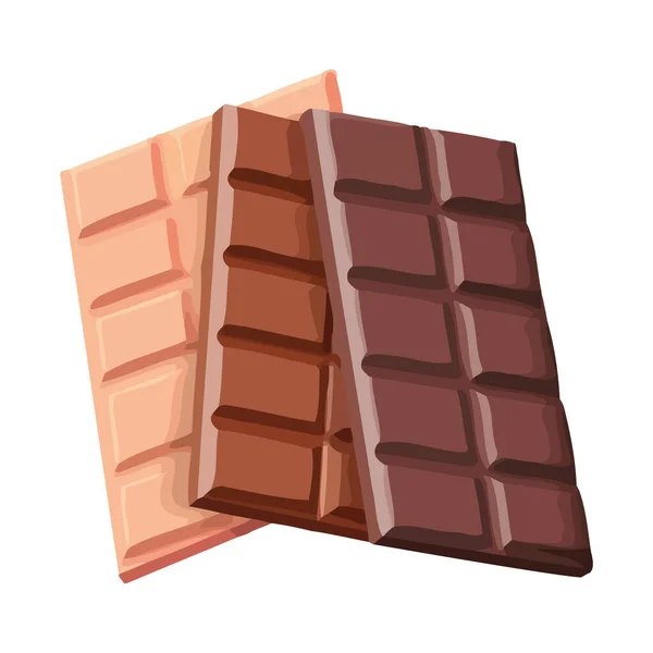 Gesunde Ernährung Schokolade Bio Ernährung Symbol Isoliert — Stockvektor