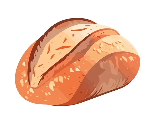 Изолированный Свежий Хлеб Завтрак — стоковый вектор