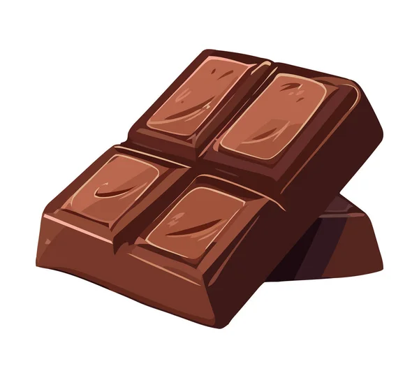 Dessert Chocolat Icône Sucrée Gourmande Isolée — Image vectorielle