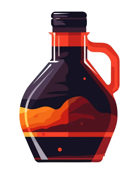 Ilustración Botella Vino Celebración Icono Gourmet Aislado — Vector de stock