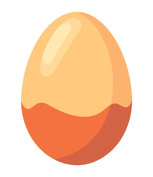 Organic Egg Icon Isolated White Background Icon Isolated — Stock Vector