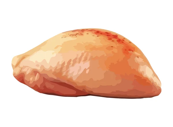 Свіжа Хлібна Їжа Ілюстрація Значок Ізольовані — стоковий вектор