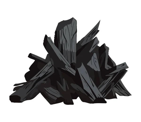 Ikone Der Kohlebergbauindustrie Isoliert — Stockvektor