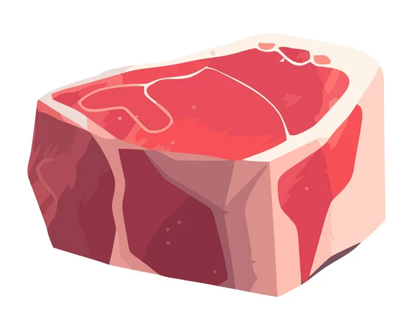 Gourmet Kött Ikon Isolerad Vit Tapet Ikon Isolerad — Stock vektor