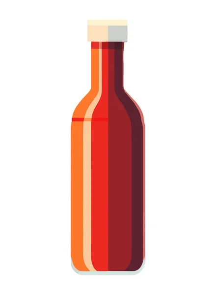 Red Sauce Seasoning Bottle Icon Icon Isolated — Stock Vector