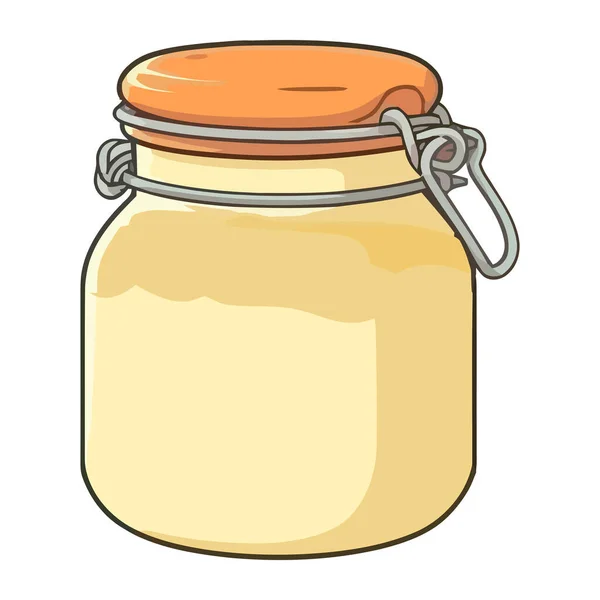 瓶子里的有机蜂蜜 是一个甜蜜的快乐的象征 — 图库矢量图片