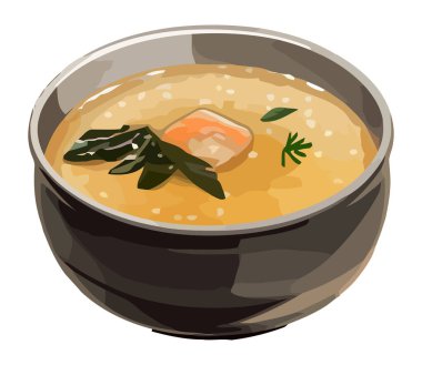 Çanak çömlek ikonunda ev yapımı sağlıklı sebze çorbası.