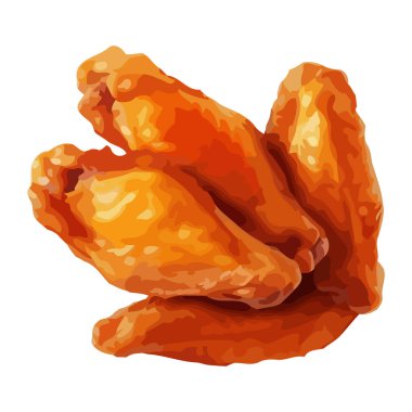Sağlıklı ızgara tavuk budu, taze yaz yemeği ikonu izole