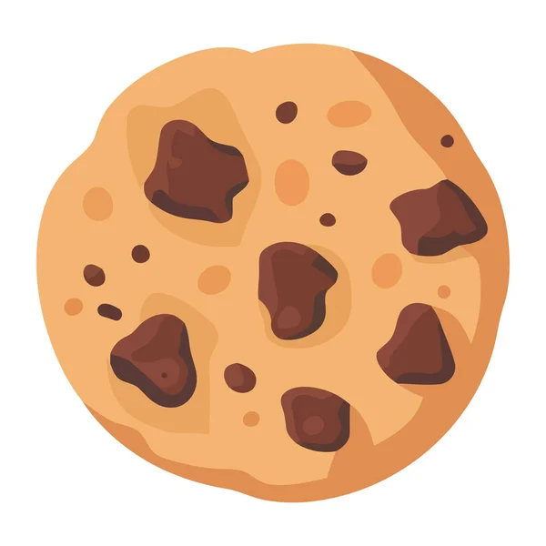 Gourmet Dessert Cookie Symbol Gesunde Essgewohnheiten Symbol Isoliert — Stockvektor