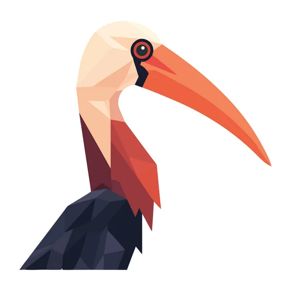 Heldere Vogel Veren Natuur Abstract Ontwerp Icoon Geïsoleerd — Stockvector
