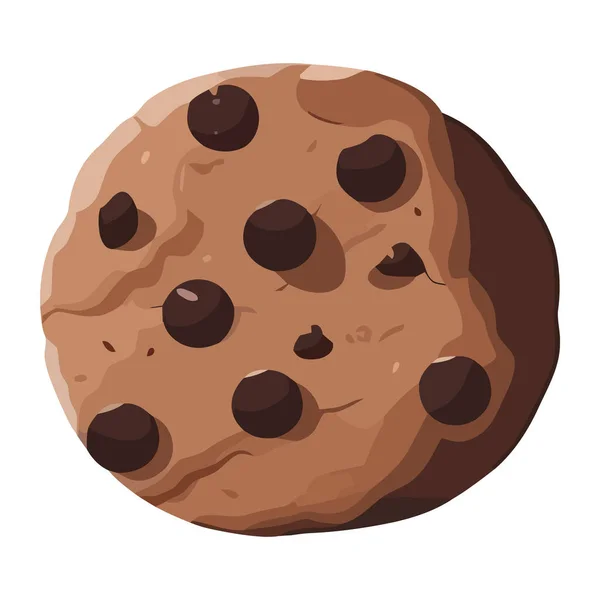 Biscuit Sucré Chocolat Saupoudrer Icône Isolé — Image vectorielle