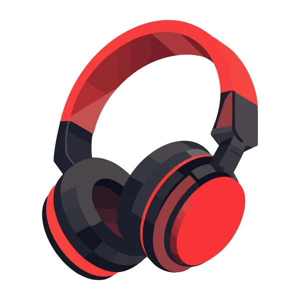 Moderne Kopfhörer Symbolisieren Das Hören Von Musik Ikone Isoliert — Stockvektor