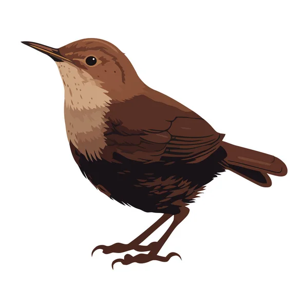 Маленька Мила Піктограма Природи Птахів Ізольована — стоковий вектор