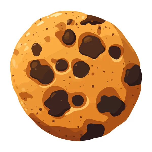 Snack Biscuit Frais Icône Saine Sucrée Isolée — Image vectorielle