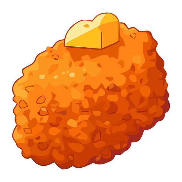 Векторная иллюстрация иконы хрустящей курицы