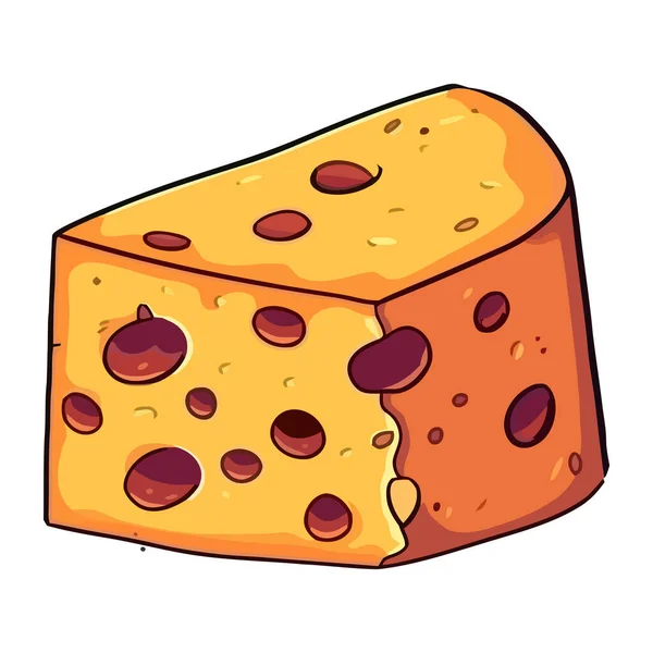 有機チーズのアイコンに新鮮なモッツァレラスライスを分離 — ストックベクタ