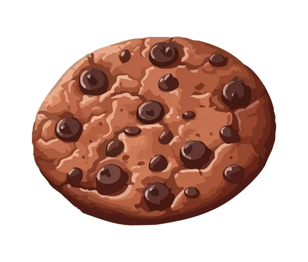 Cookie Süß Köstlich Symbol Isoliert — Stockvektor