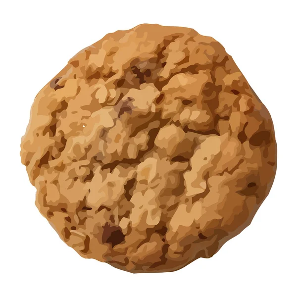 Snack Biscuit Bio Icône Saine Alimentation Isolé — Image vectorielle
