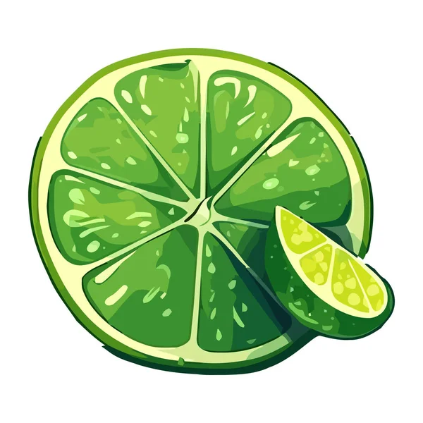 Juicy Citrus Slices Freshness Icon Isolated — Stock Vector