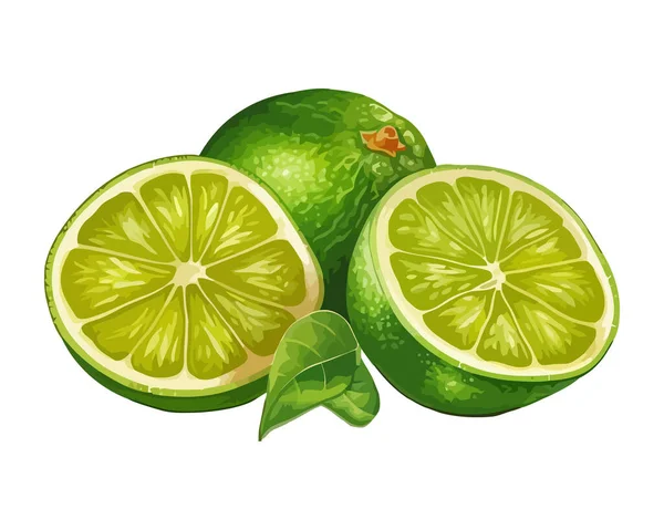 Čerstvé Citrusové Plátky Zralé Šťavnaté Ikony Izolované — Stockový vektor