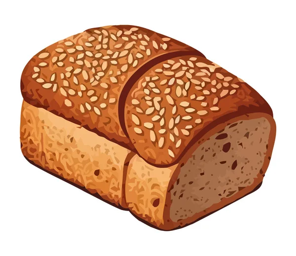 Свежеиспеченный Хлеб Икона Гурманов — стоковый вектор