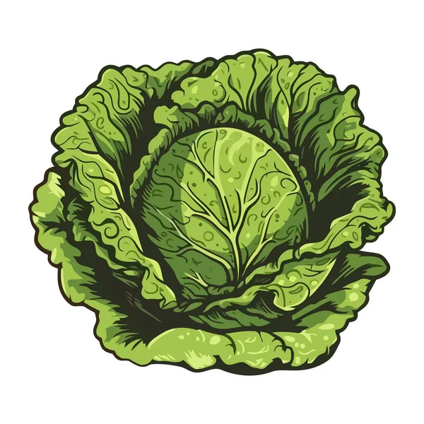新鮮な有機野菜の緑の葉のアイコンを隔離 — ストックベクタ