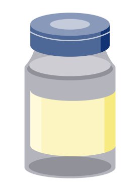 Vacine Vial Şişe Bakım ikonu izole edildi