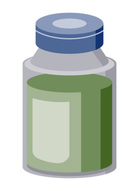 Vacine Vial tıbbi koruma ikonu izole edildi