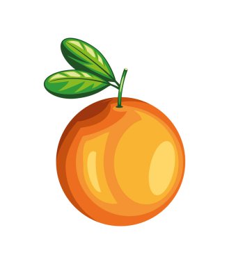portakal taze meyve simgesi izole