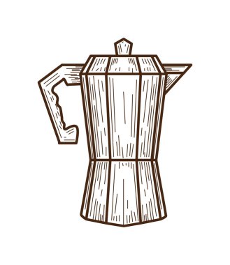 Kahve moka demlik simgesi izole