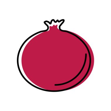 Mangosteen taze meyve simgesi izole