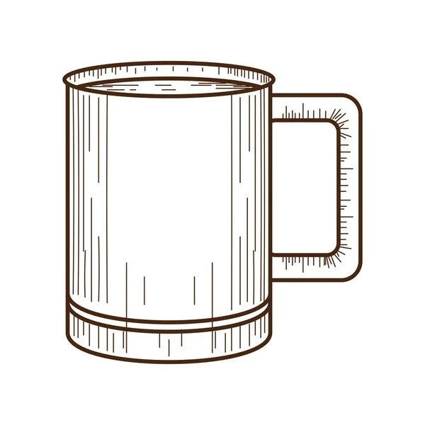 Hot Coffee Mug Icon Isolated — Stock Vector