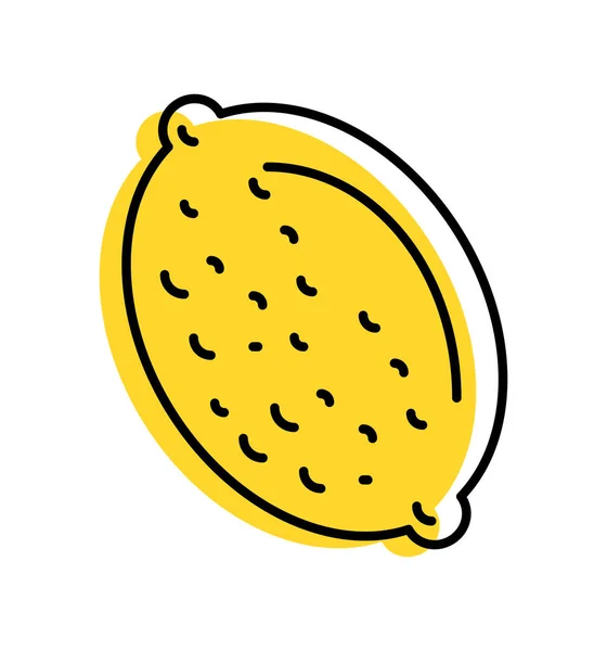 Lemon Fresh Fruit Icon Isolated — Stock Vector
