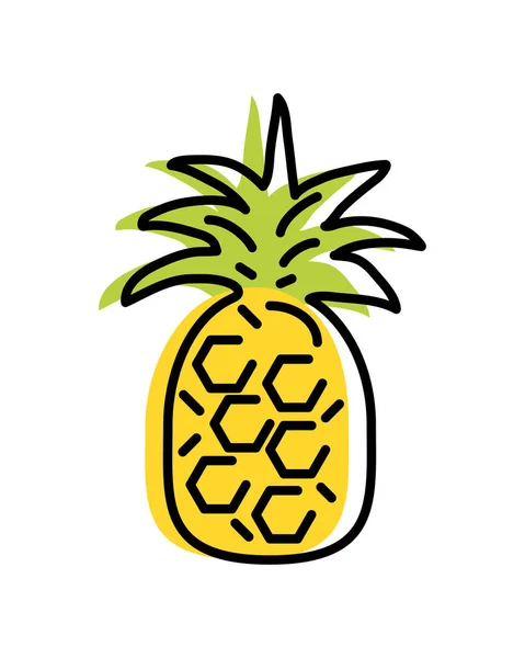 Ananas Frisches Obst Ikone Isoliert lizenzfreie Stockillustrationen