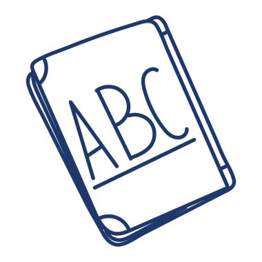 Kitap okulu karalama simgesi vektörü