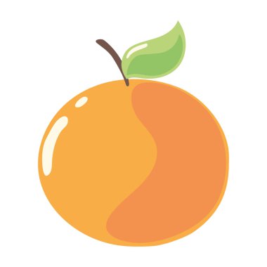 portakal taze meyve simgesi izole