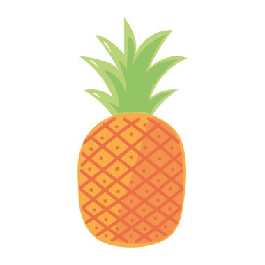 Ananas taze meyve simgesi izole edildi