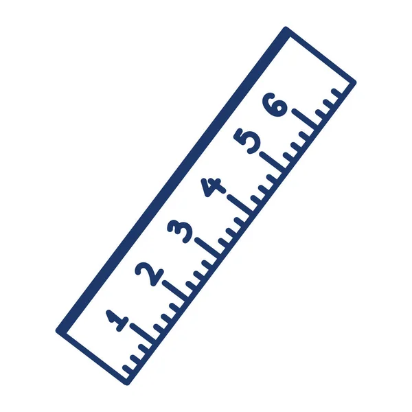 Ruler School Doodle Icon Vector — Stock Vector
