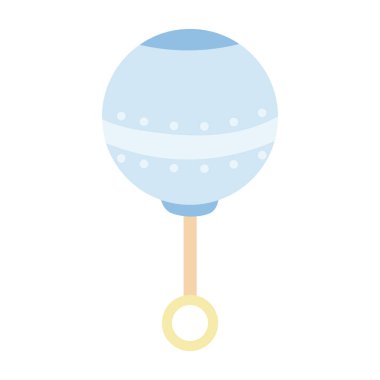 bebek çıngırak ikonu vektörü izole edildi