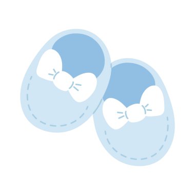 mavi bebek ayakkabısı ikonu vektörü izole edildi