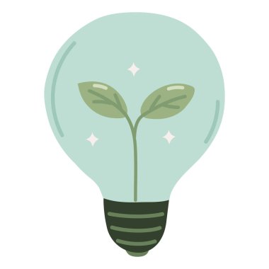 eko enerji ampul ikonu vektörü izole edildi