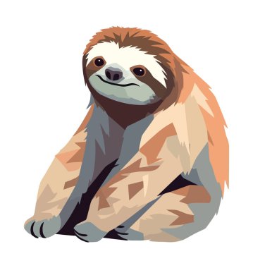 Tembel hayvan ikonu izole edilmiş.