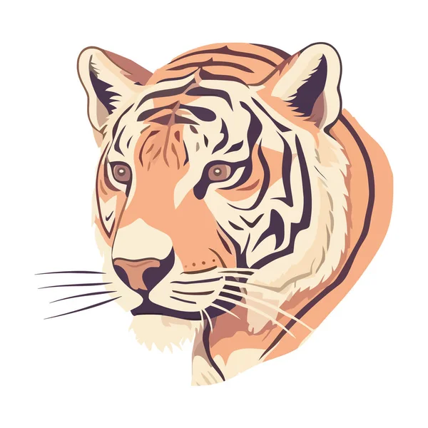 虎头猫图标孤立的插图 — 图库矢量图片