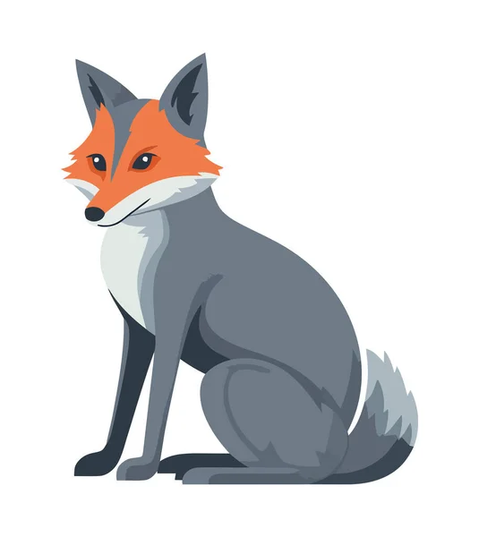 Fuchs Zeichnet Maskottchen Symbol Isolierte Illustration — Stockvektor
