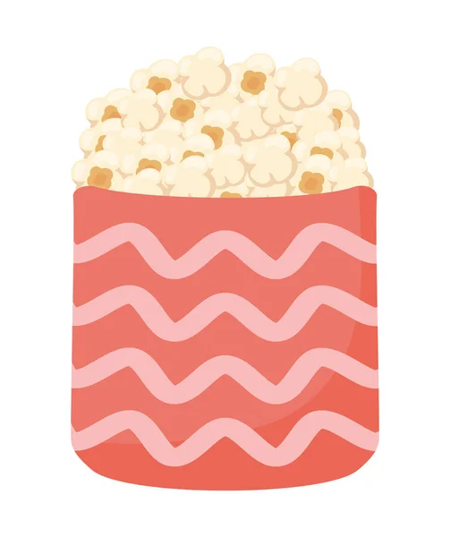 Popcorn Snack Ikone Isoliert — Stockvektor