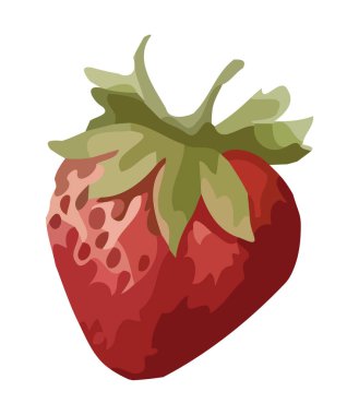 Sulu çilek, olgun ve taze doğa ikonu izole