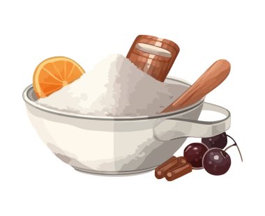 Taze meyve ve sebzeler sağlıklı yemek ikonu olur.